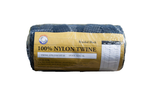 Black & Tarred Braided Nylon Twine 1 Lb. Spool