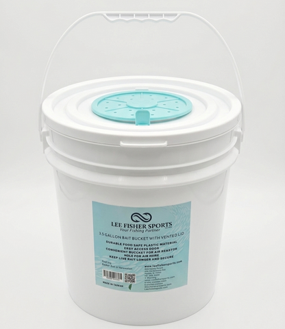 BAIT BUCKET 2.5 WITH VENTED LID-WHITE