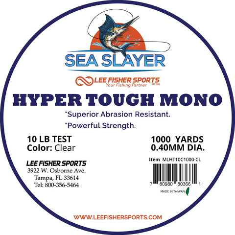 SEA SLAYER HYPER TOUGH FISHING LINE MONO -SUPERIOR MONO FISHING LINE FOR HIGH PERFORMANCE CATCH, 1000 YARDS PACKAGE