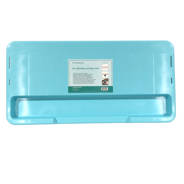 CUTTING TRAY WITH KNIFE SLOT, FITS ON 3.5-6GALLON BUCKET-LIGHT BLUE