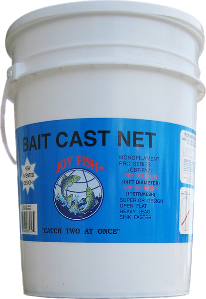 Joy Fish Professional Bait Cast Net with ½ in. Square Mesh
