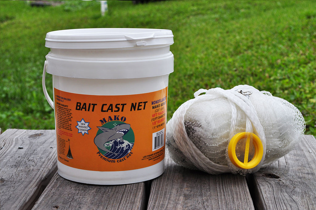 Cast Nets- Mako Bait Net 3/8 Sq. Mesh  Fishing Net – Lee Fisher Fishing  Supply