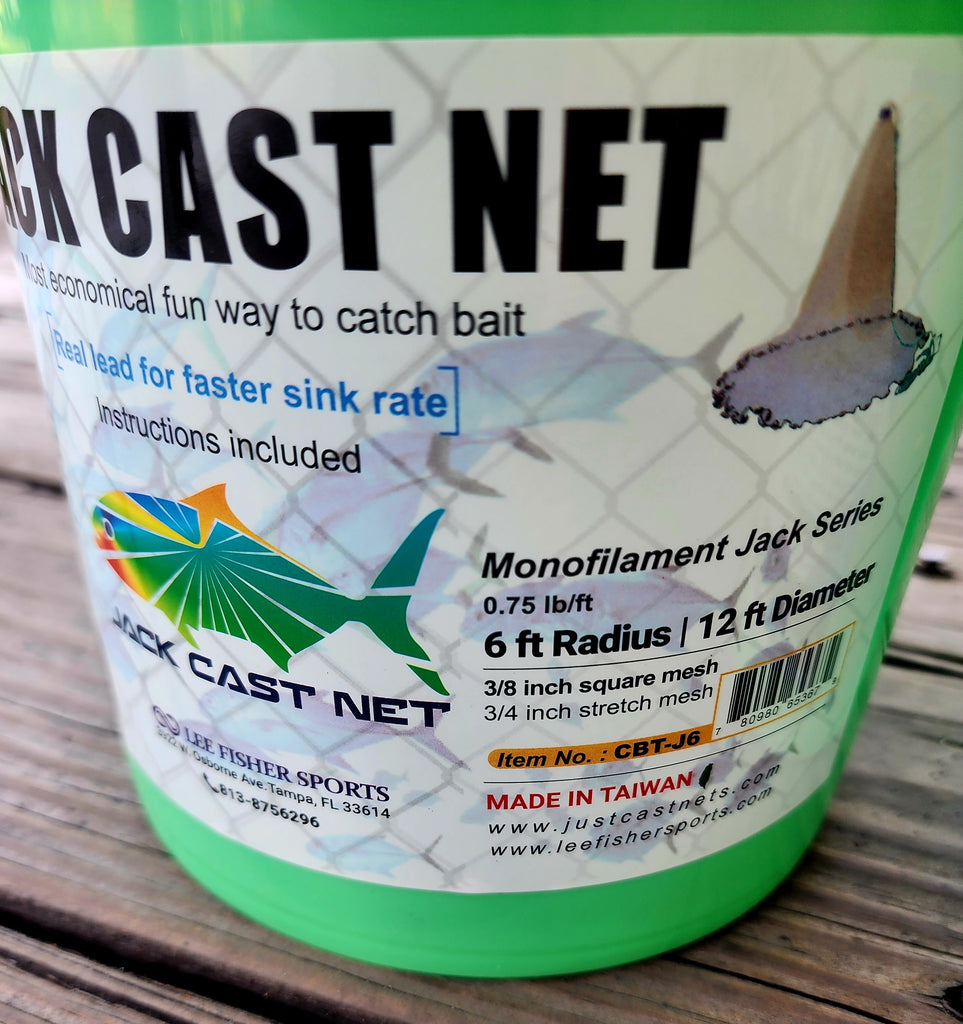 Jack Cast Net - 3/8 Sq Mesh – LEE FISHER SPORTS