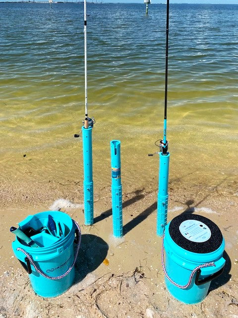  Unexcelled Fishing 48 Yellow Ground Spike Rod Holder : Sports  & Outdoors